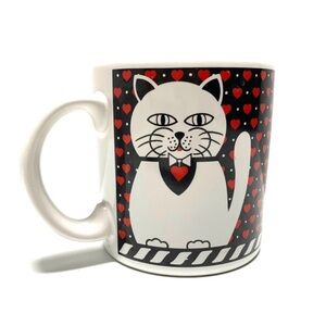 Vintage 80s Valentines Cat Mug